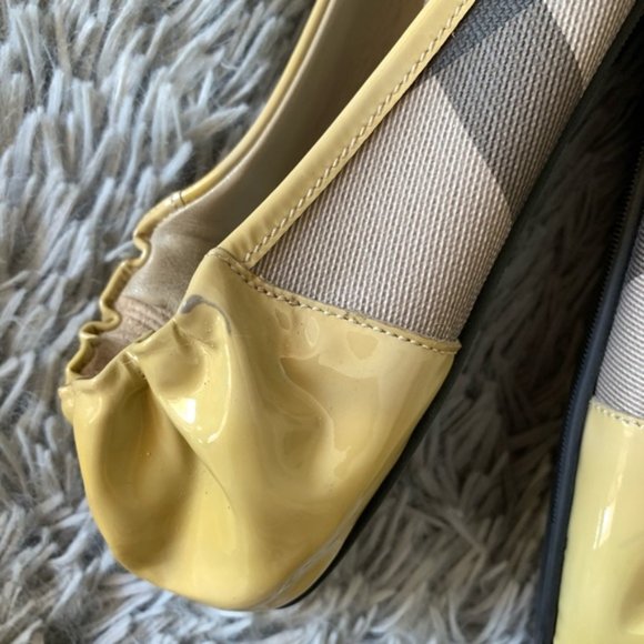 BURBERRY patent leather nova check ballet … - Picture 8 of 10